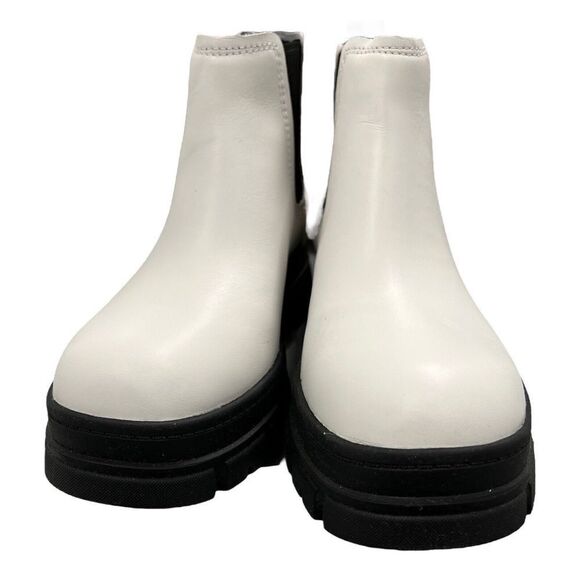 UGG BOOTS WOMEN'S 8 WHITE LEATHER ASHTON CHELSEA ‎ Waterproof Pull-on - Picture 3 of 11